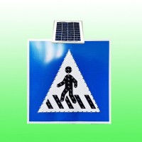 唐山市自发光人行道警示标志 太阳能led标志牌质保2年